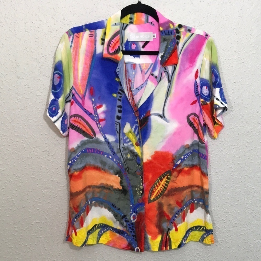 Jams World “Secret Crush”‎ Retro Woman’s Blouse        size M